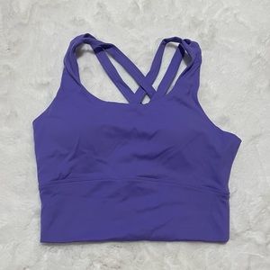 NWOT Never Worn purple longline sports bra by FirstHealth Apparel